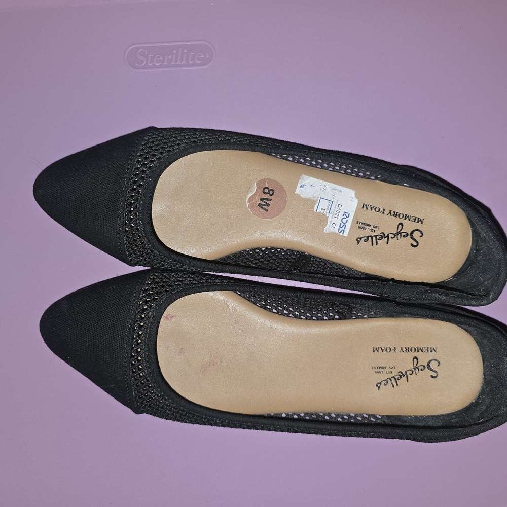 Black Mesh Women's Loafers